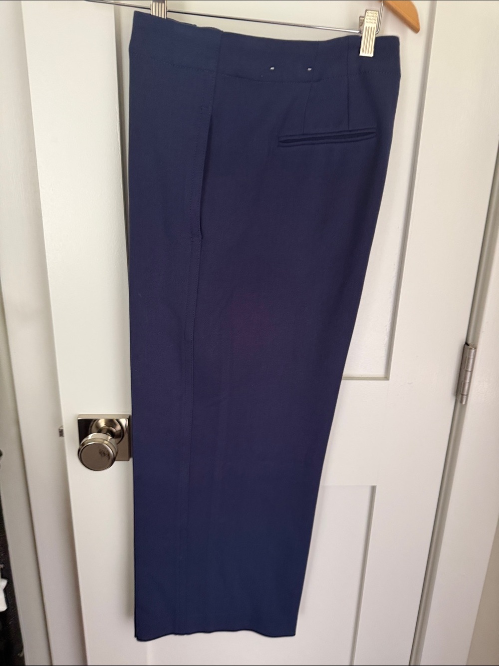 Ann Taylor Navy Wide-Leg Trousers